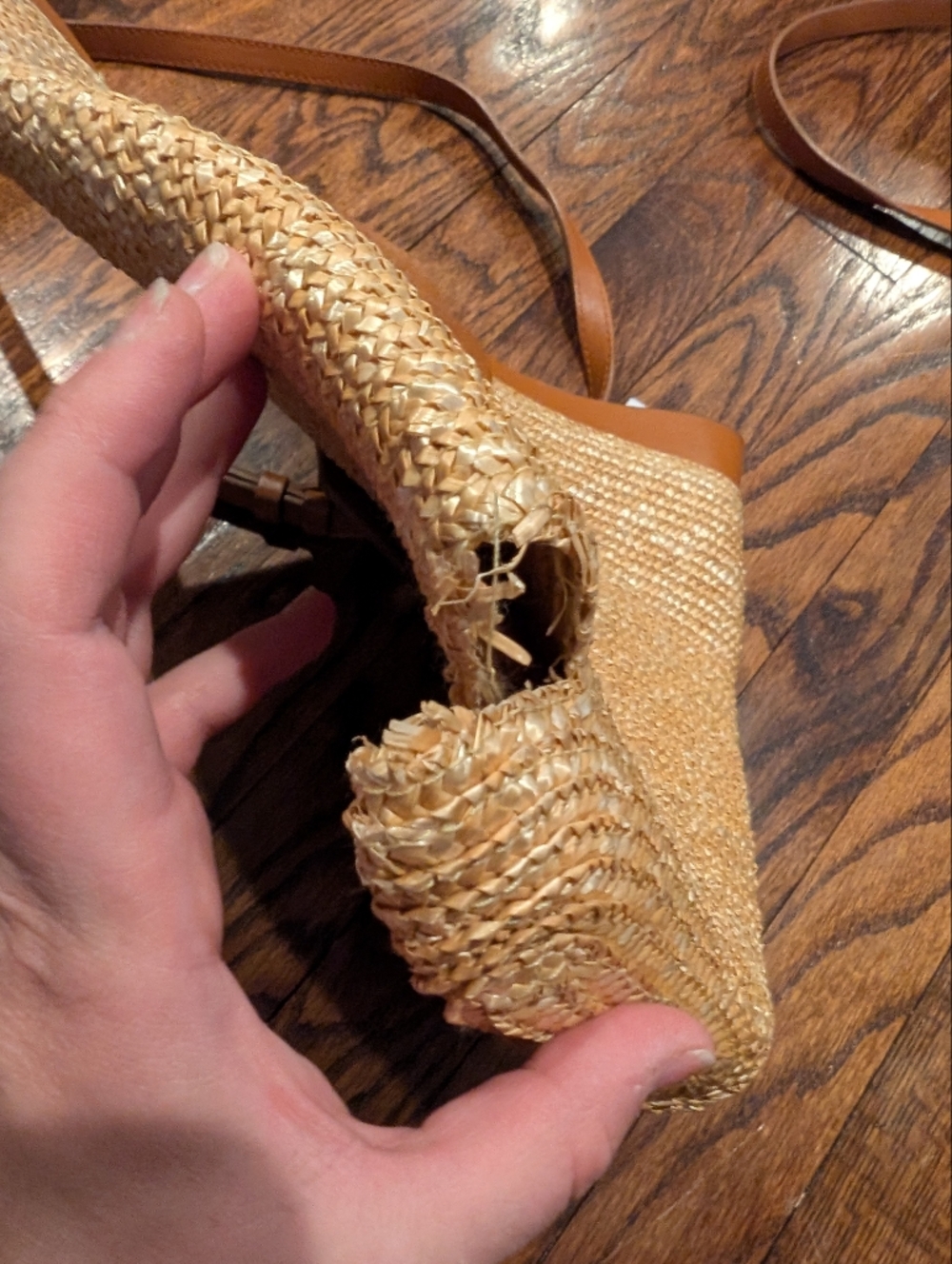 Carolina Santo Domingo Raffia Bucket Bag - Picture 3 of 3